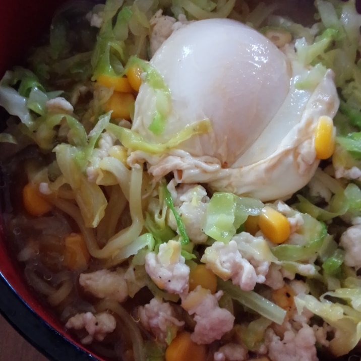 鳥挽き肉ラーメン